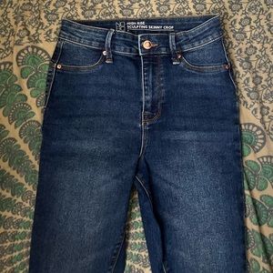 Cropped ankle Skinny jeans dark blue